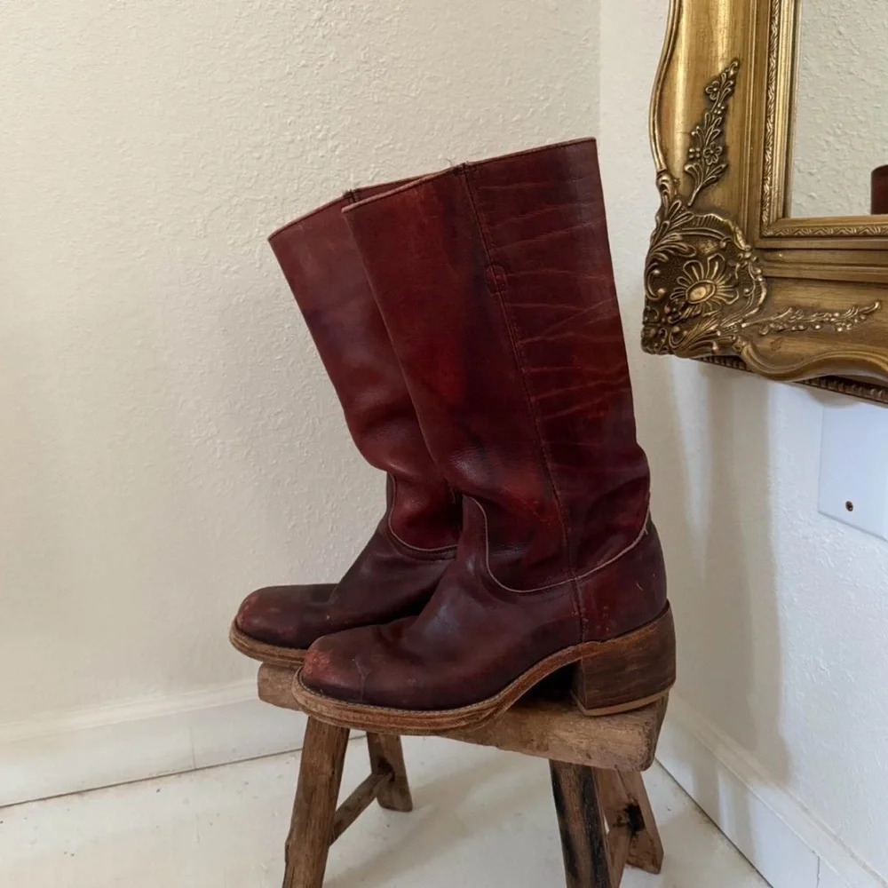 70s Vintage Frye Campus Boots - Picture 2 of 5